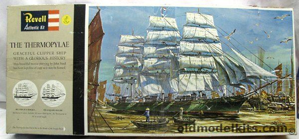 Revell 1/96 The Thermopylae Clipper Ship With Sails - 3 Feet Long, H390-1350 plastic model kit